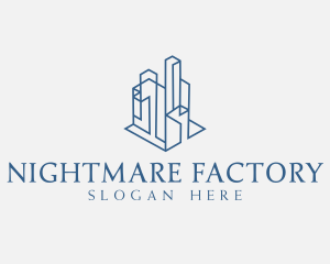 Modern Cityscape Buildings logo design