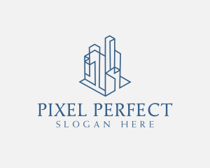 Modern Cityscape Buildings logo design