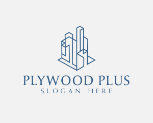 Modern Cityscape Buildings logo design