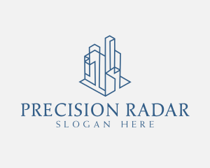 Modern Cityscape Buildings logo design