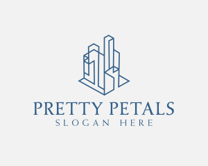 Modern Cityscape Buildings logo design