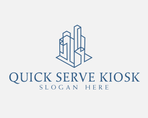 Modern Cityscape Buildings logo design