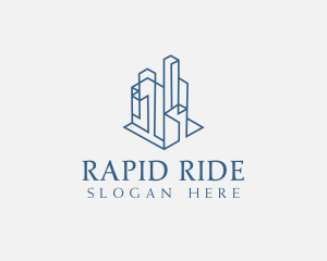 Modern Cityscape Buildings logo design