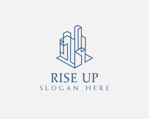 Modern Cityscape Buildings logo design