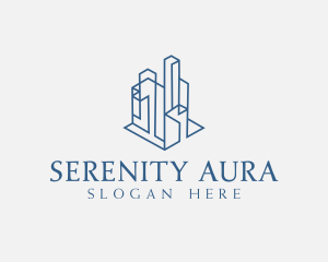 Modern Cityscape Buildings logo design