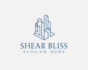 Modern Cityscape Buildings logo design