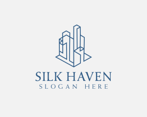 Modern Cityscape Buildings logo design