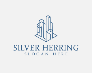 Modern Cityscape Buildings logo design