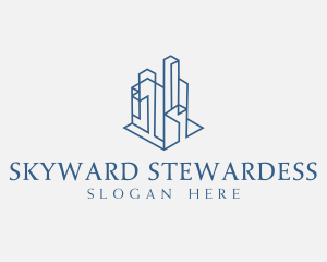 Modern Cityscape Buildings logo design