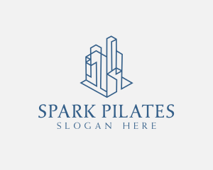 Modern Cityscape Buildings logo design