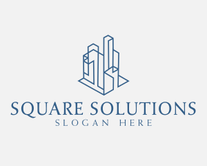 Modern Cityscape Buildings logo design