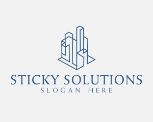 Modern Cityscape Buildings logo design