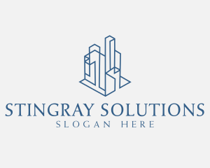 Modern Cityscape Buildings logo design