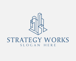 Modern Cityscape Buildings logo design