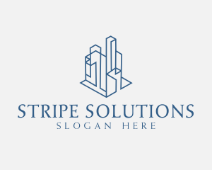 Modern Cityscape Buildings logo design