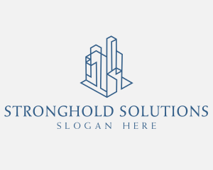 Modern Cityscape Buildings logo design