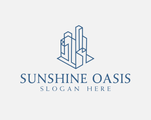 Modern Cityscape Buildings logo design