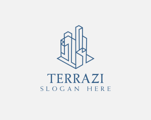 Modern Cityscape Buildings logo design