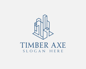 Modern Cityscape Buildings logo design