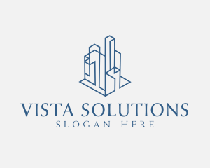 Modern Cityscape Buildings logo design