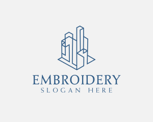 Modern Cityscape Buildings logo design