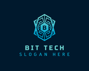 Cyber Tech Shield logo design