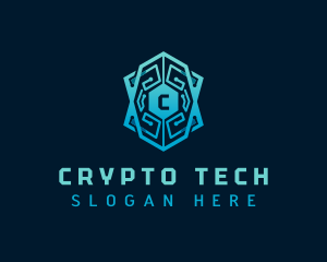 Cyber Tech Shield logo design