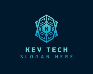 Cyber Tech Shield logo design