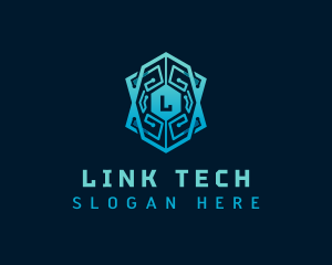 Cyber Tech Shield logo design