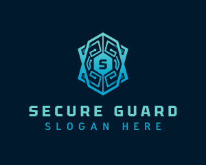 Cyber Tech Shield logo design