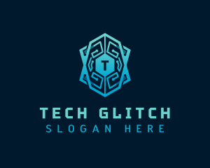 Cyber Tech Shield logo design