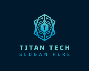 Cyber Tech Shield logo design