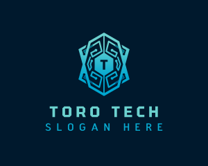 Cyber Tech Shield logo design