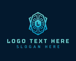 App - Cyber Tech Shield logo design
