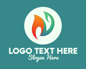 Natural Energy - Natural Leaf Fire logo design