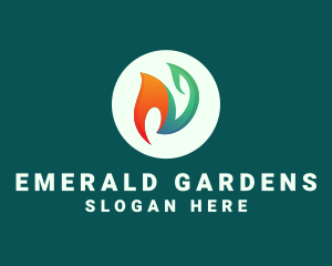 Natural Leaf Fire logo design