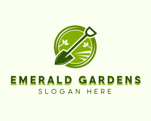 Garden Lawn Shovel logo design