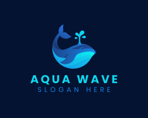 Ocean - Ocean Whale Splash logo design