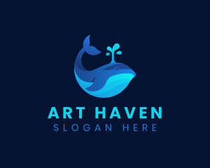 Ocean Whale Marine logo design