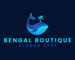 Ocean Whale Marine logo design