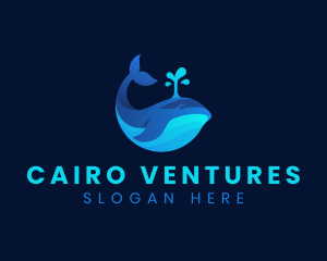 Ocean Whale Marine logo design