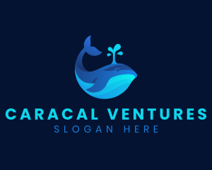 Ocean Whale Marine logo design