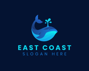 Ocean Whale Marine logo design