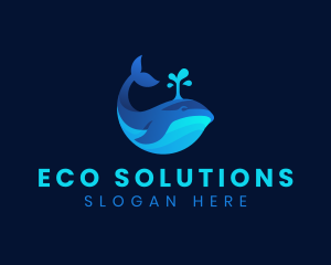 Conservation - Ocean Whale Splash logo design