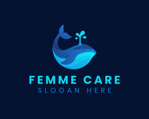 Ocean Whale Marine logo design