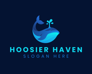 Ocean Whale Marine logo design