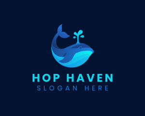 Ocean Whale Marine logo design