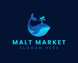 Ocean Whale Marine logo design