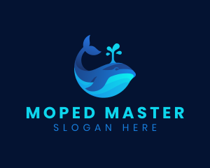 Ocean Whale Marine logo design