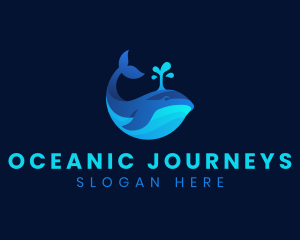 Ocean Whale Marine logo design